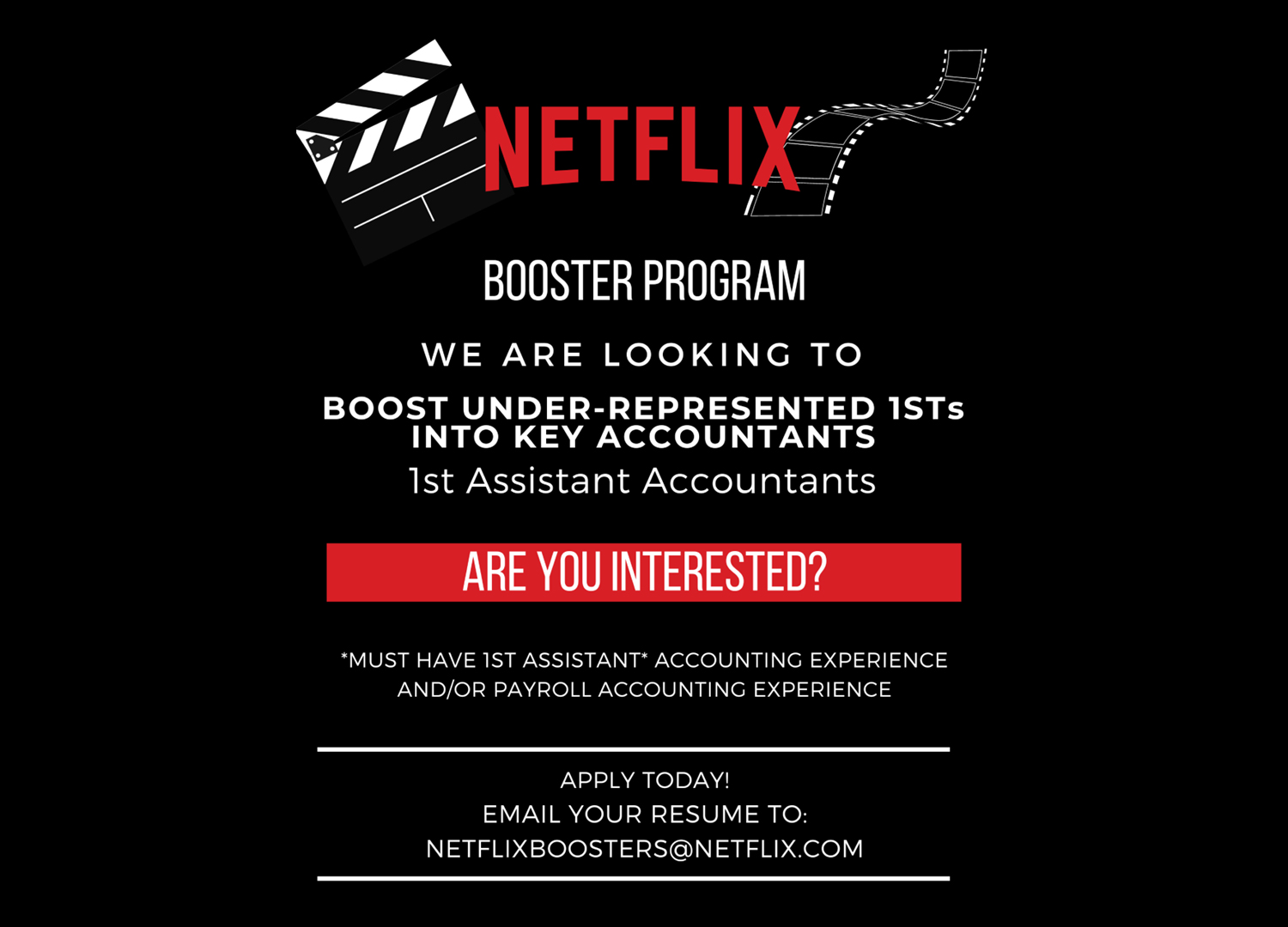 Netflix Booster Program — ARRAY CREW